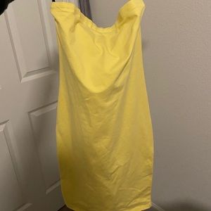 Yellow tube top dress